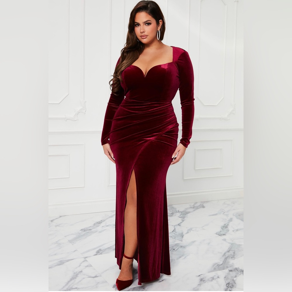 Velvet maxi dress 2X